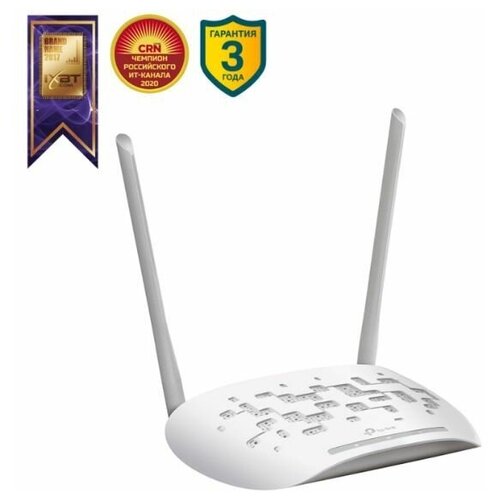 Wi-Fi роутер TP-LINK TL-WA801N 300 Мбит/с, белый wi fi точка доступа ubiquiti u6 lite 1x 10 100 1000 wpa2 802 11ax poe 3dbi 8 ssid