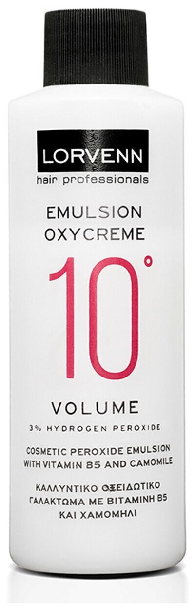 Окисляющая эмульсия 3 % LORVENN HAIR PROFESSIONALS oxycreme 10 vol 1000 мл