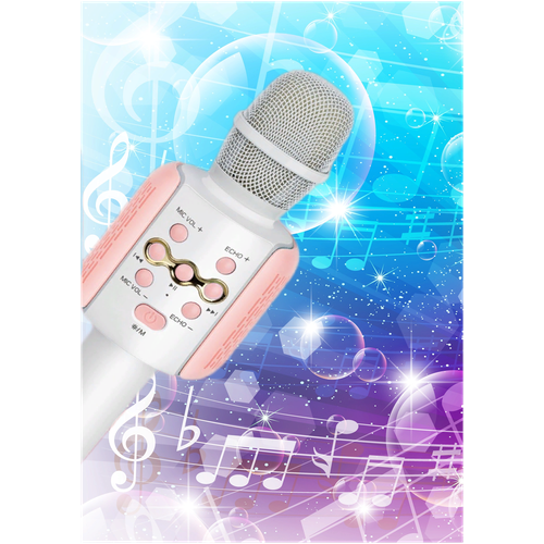 Беспроводной караоке микрофон KAKUSIGA Individuals Can Reach/портативная колонка/розовый