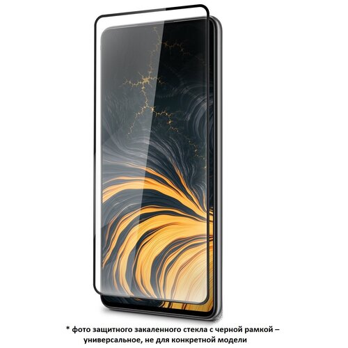 Защитное стекло на Samsung Galaxy Galaxy A02/ A02s/ A1 на экран, тонкое, прозрачное с черной рамкой полноэкранное Full Glue, Miuko защитное стекло для apple iphone 15 plus эпл айфон 15 на экран черная рамка полноэкранное силиконовая клеевая основа full glue miuko