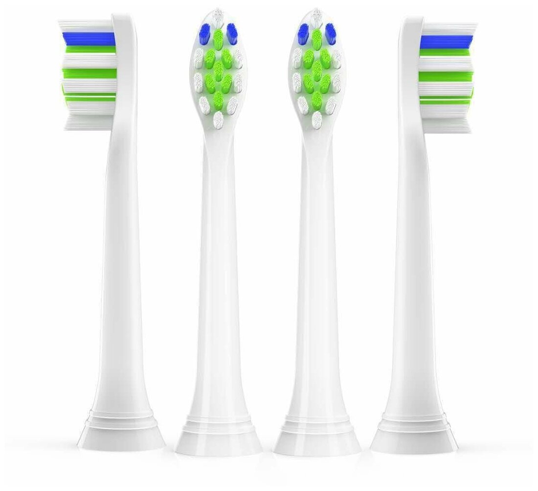 Набор совместимых насадок для Philips Sonicare HX6062/HX6064 4 штуки - фотография № 1