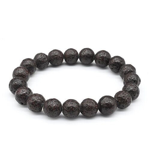 фото Браслет шарик 10мм из лавы радуга камня