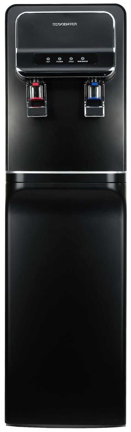 Кулер (диспенсер) для воды напольный с нагревом и электронным охлаждением ECOCENTER G-X106E с нижней загрузкой бутыли, черный - фотография № 2