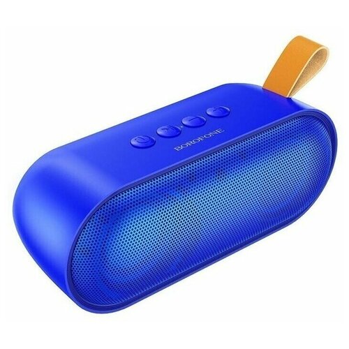 Колонка портативная Borofone, BR8, Broad sound, пластик, TF, USB, AUX, TWS, FM, цвет: синяя