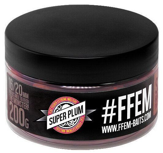 FFEM Бойлы растворимые Super Soluble Boilies Super Plum 16/20мм (200г)