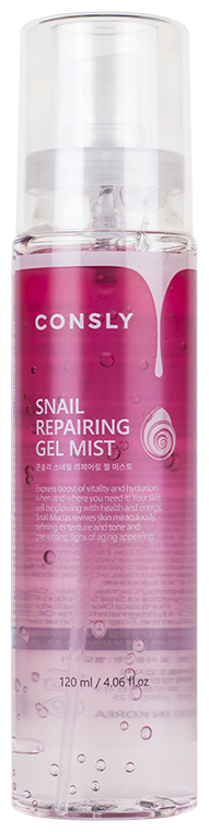Consly Snail repairing gel mist Восстанавливающий гель-мист для лица с муцином улитки, 120 мл