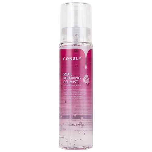 consly гель мист для лица восстанавливающий с муцином улитки snail repairing gel mist 120мл 2 штуки Consly Snail repairing gel mist Восстанавливающий гель-мист для лица с муцином улитки, 120 мл