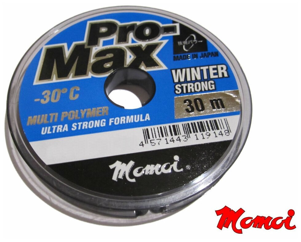 Леска Momoi Pro-Max Winter Strong 0,14мм 30м прозрачная