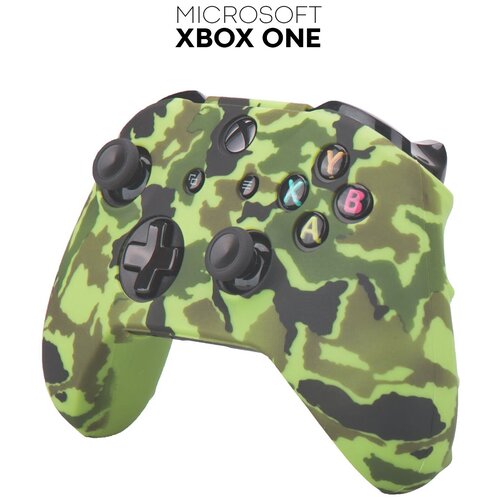 Защитный силиконовый чехол для джойстика Xbox One (накладка для контроллер, геймпад Microsoft Xbox One) цвет хаки