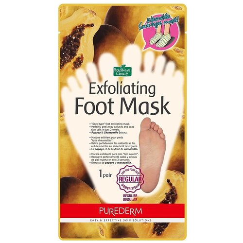 Purederm Exfoliating Foot Mask Regular Отшелушивающая пилинг-маска для ног, 1 пара