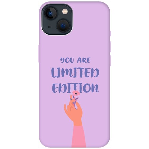 Силиконовый чехол на Apple iPhone 14 / Эпл Айфон 14 с рисунком Limited Edition Soft Touch сиреневый силиконовый чехол на apple iphone 14 эпл айфон 14 с рисунком rose soft touch сиреневый