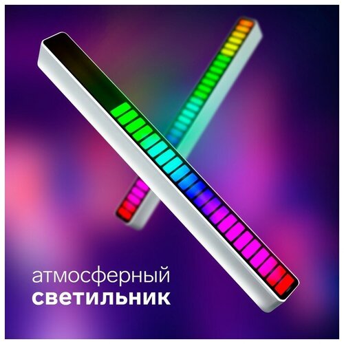 Светильник атмосферный NSL-002, работа от звука, аккум. бат, RGB