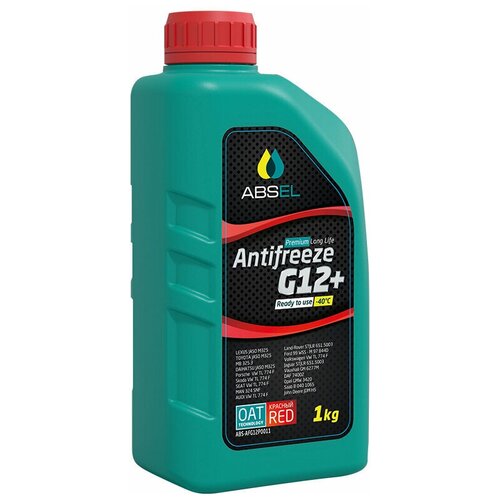 Absel Antifreeze G12+ Red/ -40°c 1 Кг. ABSEL арт. ABSAFG12P0011