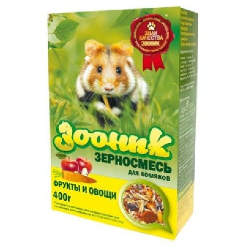 Зооник корм Зерносмесь для хомяков С фруктами и овощами 4005 04 кг 57700 2 шт 369₽