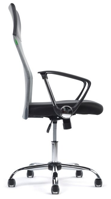 Кресло офисное Riva Chair RCH 8074 Чёрная ткань/Серая сетка (DW-04)