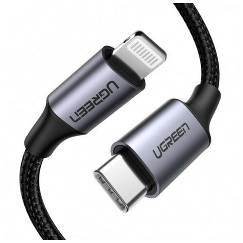 UGREEN. Кабель для зарядки и передачи данных Ugreen USB C 2.0 - Lighting MFI, 1,5 м (60760) ugreen кабель для зарядки и передачи данных ugreen usb c 2 0 lighting mfi 1 5 м 60760