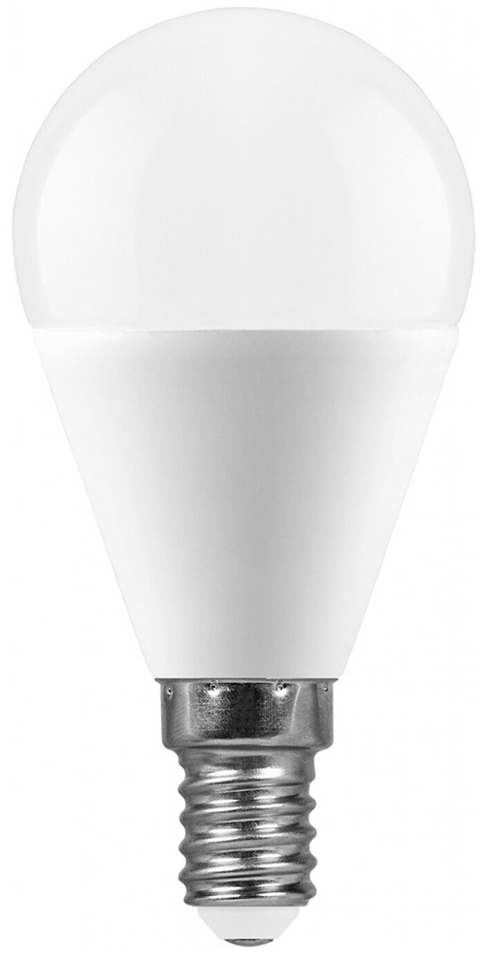 Лампочка светодиодная Saffit 15Вт 230V E14 2700K G45, SBG4515, 55209