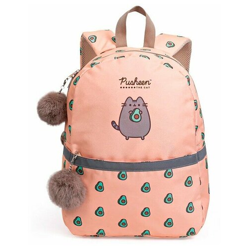 фото Рюкзак pusheen pujb-ut11-515 мягкий, с помпонами, с светоотражающими элементами, женский.38,5 х 29 х 15 см.