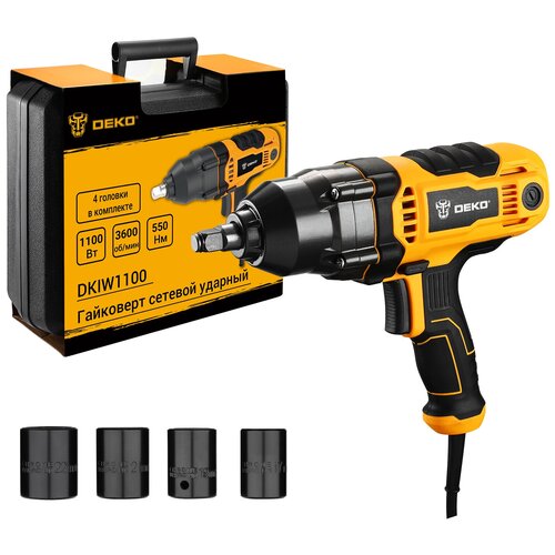 Гаиковерт сетевои ударныи DEKO DKIW1100 1100 Вт 550 Нм 532000₽