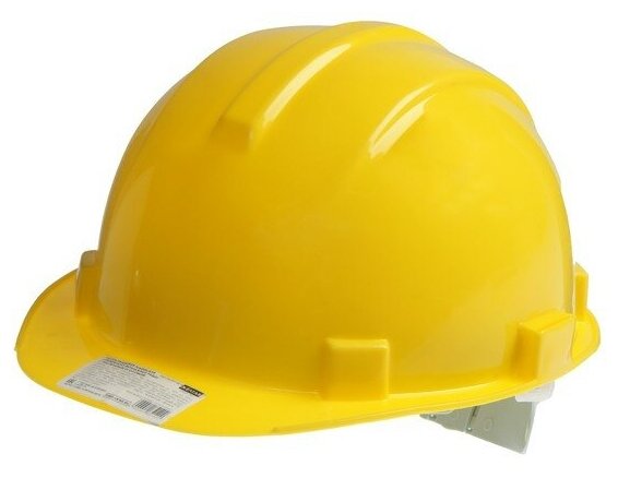Каска защитная тундра, для строительно-монтажных работ, с текстильным оголовьем, желтая 4985140
