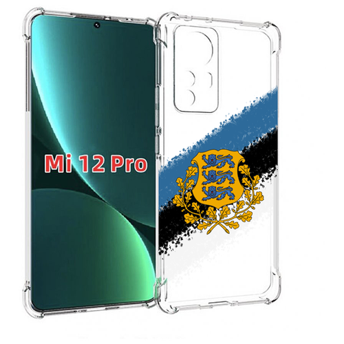 Чехол MyPads герб флаг эстонии-2 для Xiaomi 12S Pro задняя-панель-накладка-бампер