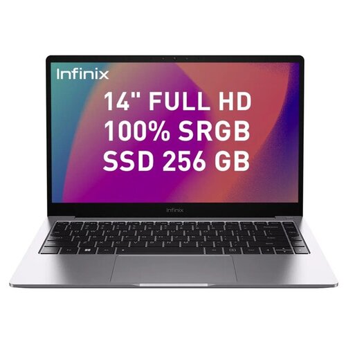 14 Ноутбук Infinix Inbook X2 Intel Core i5-1035G1 RAM 8 ГБ SSD 512 ГБ Intel UHD Graphics Windows 11 Home серый 4227800₽