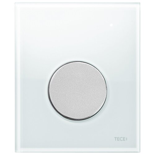 tece кнопка смыва tece square 9240801 белое стекло кнопка сатин Кнопка смыва Tece Loop Urinal 9242659 белое стекло, кнопка хром матовый
