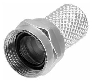 Разъем резьбовой RG6 SELENGA с резиновым уплотнителем (в упаковке) (комплект 5шт)