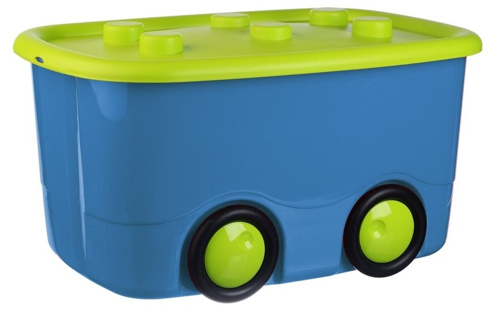 Ящик для игрушек «Моби», цвет бирюзовый, объём 44 литра