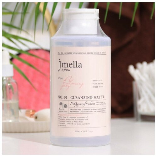 Очищающая вода Jmella Мандарин, розовый пион, белый мускус 500 мл. jmella in france queen 5 cleansing water очищающая вода альдегид жасмин белый мускус