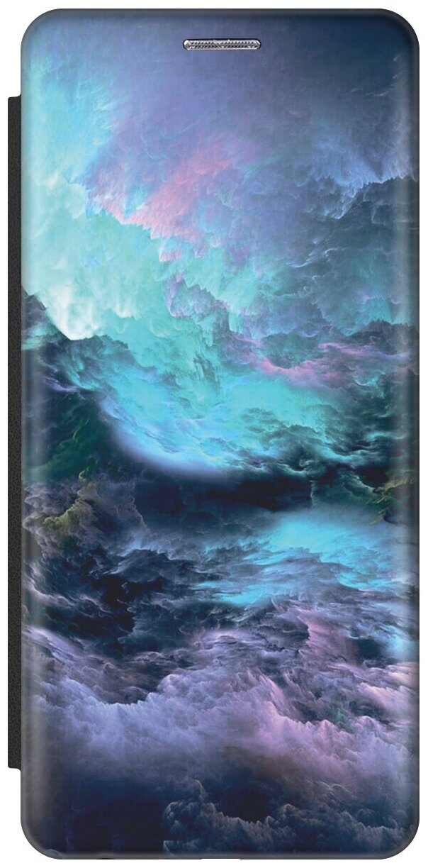 Чехол-книжка Грозовое небо на Xiaomi Poco F3 / Сяоми Поко Ф3 черный