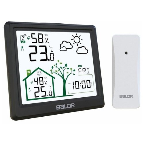 BALDR B0389WST2H2-BLACK Беспроводная метеостанция BALDR B0389WST2H2-V1 цвет черный 341100₽