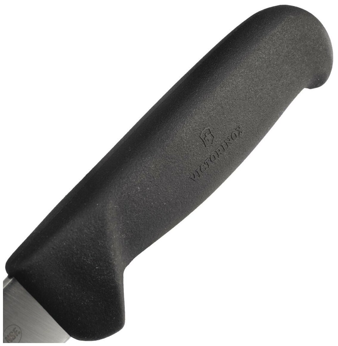 Нож кухонный Victorinox Fibrox (5.6903.15) стальной лезв.150мм прямая заточка черный - фото №3