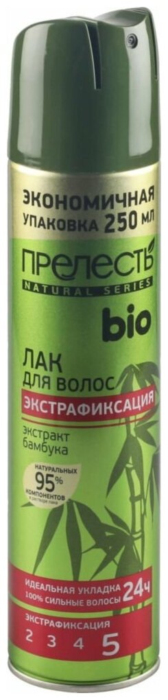 Лак для волос Прелесть Био экстрафиксация с экстрактом бамбука 250мл - фото №10