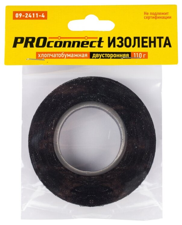 Изолента PROconnect 18 мм x 16,4 м (двусторонняя), черный - фотография № 9