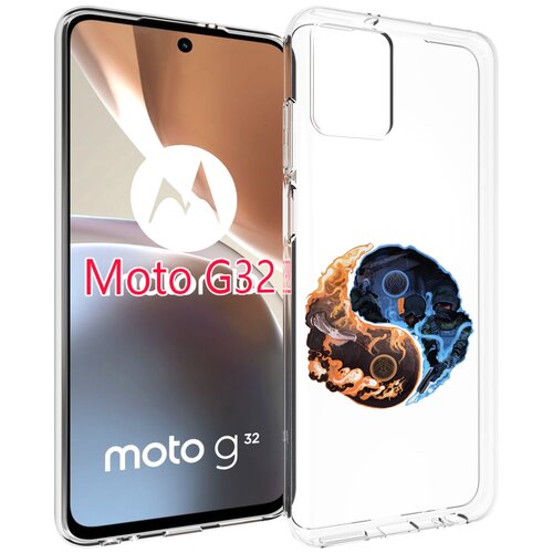 Чехол MyPads кс-го-инь-янь для Motorola Moto G32 задняя-панель-накладка-бампер чехол mypads инь янь дерево для motorola moto x40 задняя панель накладка бампер