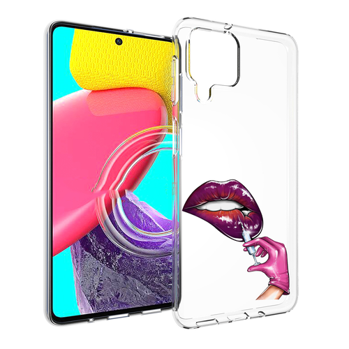 Чехол MyPads качаем-губы для Samsung Galaxy M53 (SM-M536) задняя-панель-накладка-бампер