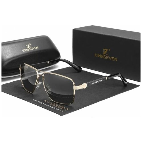 фото Очки солнцезащитные n7790_gold_black_gray kingseven