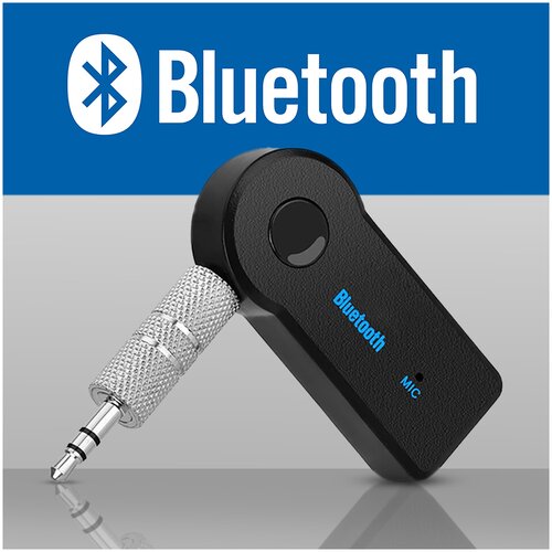 Беспроводной аудиоресивер AUX - Bluetooth AMFOX BT-350, черный / Адаптер для автомобиля, переходник в машину