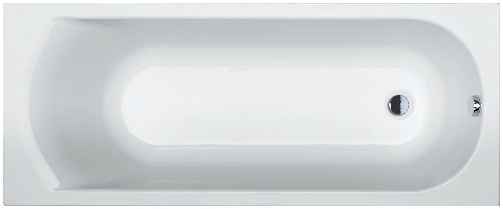 Ванна Riho Miami 170x70 без гидромассажа, акрил, глянцевое покрытие, белый 