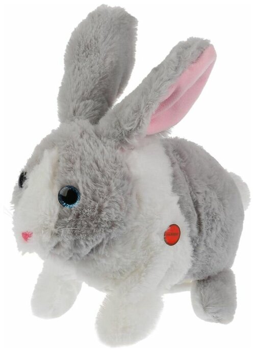 Интерактивный кролик клевер 23 см с морковкой, ходит, поёт песенку МОЙ питомец JX-2620