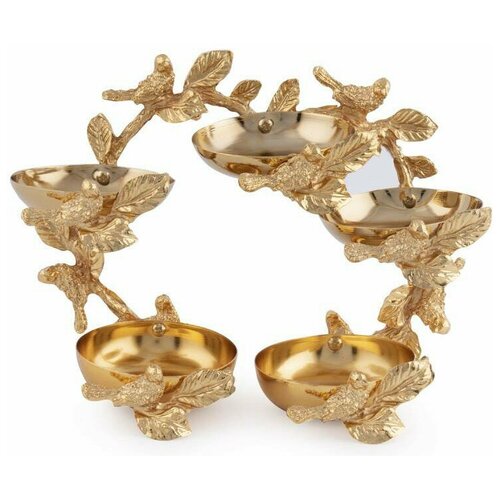 Менажница 5-ти секционная золотая Zec 