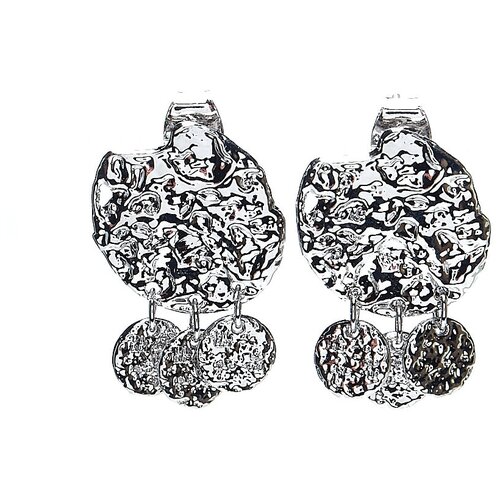 фото Серьги moon paris, ringo, фактурные, подвески,, mr-1901-007 серебристый