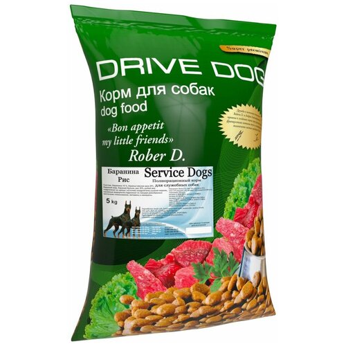 DRIVE DOG Service Dogs 5 кг полнорационный сухой корм для служебных собак баранина с рисом