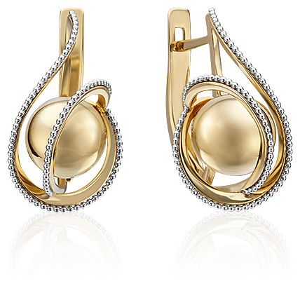 Купить Серьги PLATINA jewelry из золота 585 пробы за 52704р. с доставкой