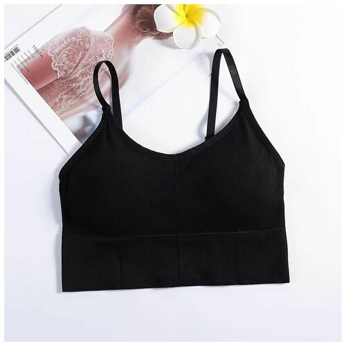 Женский топ кроп топ топ бра черный 500₽
