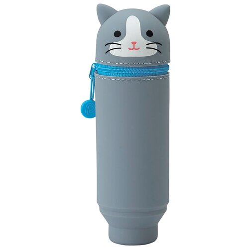 Пенал-тубус малый школьный, детский «Серый кот»