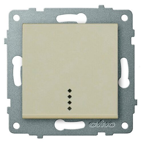 Выключатель 1-клавишный OVIVO Loft с индикацией крем