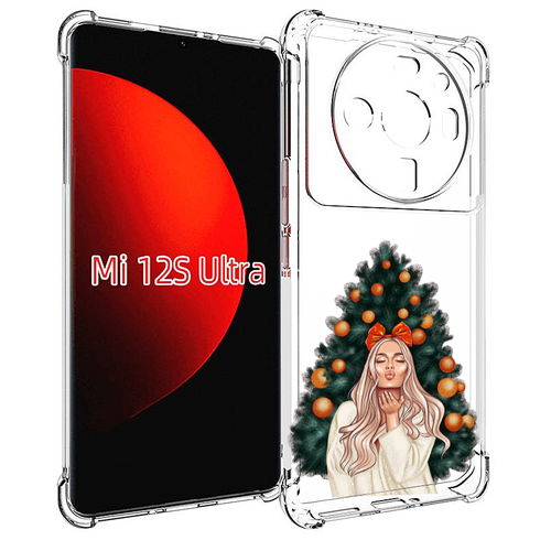 Чехол MyPads девушка-под-елкой-с-мандаринами женский для Xiaomi 12S Ultra задняя-панель-накладка-бампер
