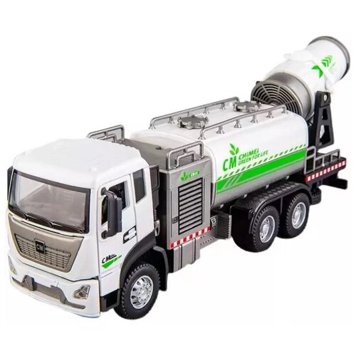 Металлический автомобиль цистерна с распылителем свет, звук, пар (M504)